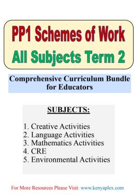 Schemes Of Work Full Year Guide Pp1(Peglad Publishers)